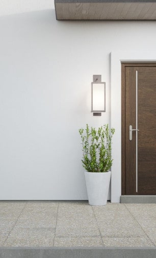 Uchycení venkovního osvětlení na fasádu pomocí montážních prvků Dosteba