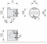 Univerzální montážní deska UMP-ALU-TZ - rozměry
