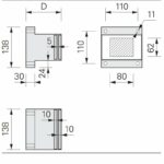 Univerzální montážní deska UMP-ALU-TQ - rozměry