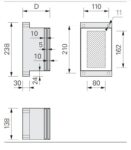 Univerzální montážní deska UMP-ALU-TR - rozměry
