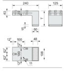 Nosný úhlový prvek K1-PE - rozměry