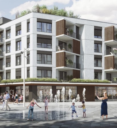 Bytový komplex „Nesto" s použitými montážními prvky Dosteba