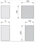 Montážní blok Quadroline®-PU - rozměry