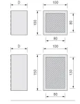 Montážní blok Quadroline®-EPS - rozměry